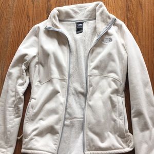 LIKE NEW White North Face Zip Up